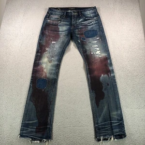 Cult Of Individuality Jeans 32x34 Blue Selvedge Rebel Japanese Sashiko Dyed - Bild 1 von 23