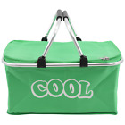 35 Litre Insulated Folding Picnic Camping Cooler Basket Shopping Cool Hamper Bag