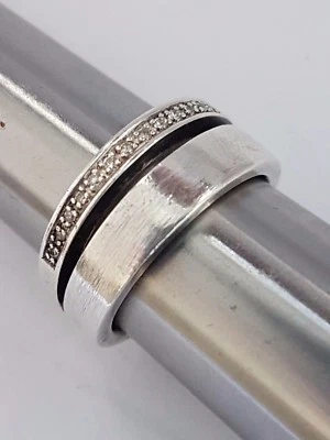 ESPRIT SILBER 925 BAND RING MIT PAVEFASSUNG UND 18 ZIRKONIA Gr. 51 - Bild 1 von 4