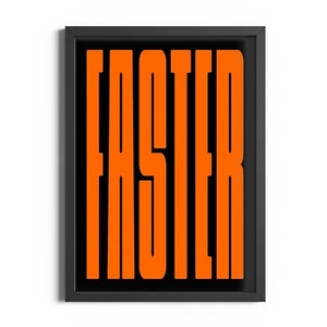 Tipografía más rápida impresión de cotización enmarcado dormitorio arte de pared hogar oficina póster decoración - Imagen 1 de 20