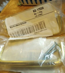 Prime-Line Products KD 17534 Wire Pull 3.78 Inch 96mm Polish Gold Old Stock - Picture 1 of 2