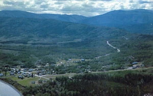 ZAYIX US Postcard Eagle, Alaska Aerial View 1987 Handstamp 0324M0195 - Picture 1 of 4