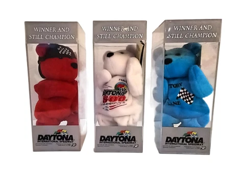1999 Daytona 500 Corvette C5 Racing Limited Edition Red White Blue Bears in case Cover
