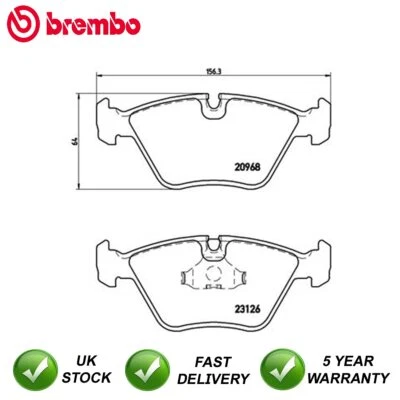 Conjunto de pastilhas de freio dianteiras Brembo compatível com Jaguar XK8 1996-2006 XJ 1989-2003 - Imagem 1 de 4