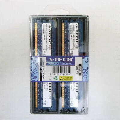 A-Tech 2GB (2x1GB) DDR2 667MHz DIMM PC2-5300 1.8V CL5 240-Pin Non-ECC UDIMM - Image 1 of 2