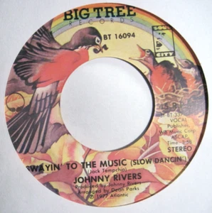 JOHNNY RIVERS * 45 * Swayin' To The Music (Slow Dancin') * 1977 * VG+ vinyl pres - Picture 1 of 1