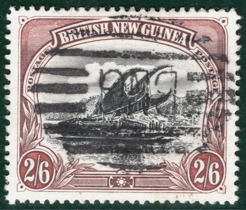 Papua BRITISH NEW GUINEA High Value SG.8 2s/6d (1901) LAKATOI Cat £550 PIBLUE37 Cover