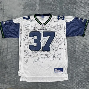 Reebok Seattle Seahawks 37 Alexander White NFL Jersey Size Large Fully Signed! - Picture 1 of 8