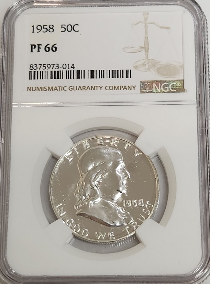 フランクリン ハーフダラー 1958年 25枚 アメリカ 1958年D