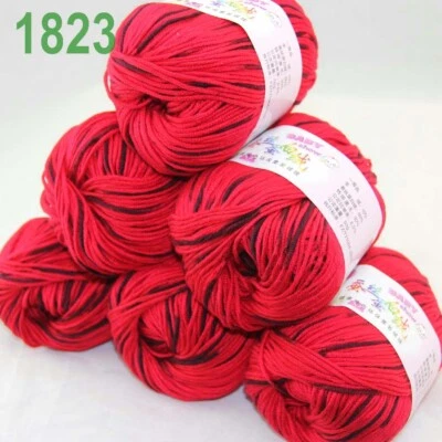 Sale 6Skeinsx50gr DK Baby Cashmere Silk Wool Hand Knitting Scarf Crochet Yarn 23 - Image 1 of 4