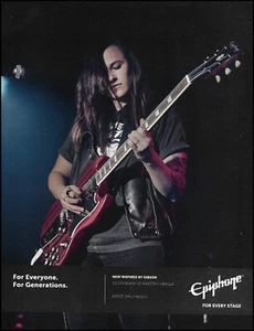 Emily Wolfe Epiphone SG Standard '61 Maestro Vibrola guitar advertisement print - Picture 1 of 3