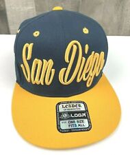 Brand New San Diego L.O.G.A. Leader Yellow & Navy Blue Snapback Hat Cap