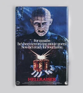 HELLRAISER (1987) / VHS AD - 2"x3" POSTER MAGNET (horror movie fangoria pinhead) - Picture 1 of 2