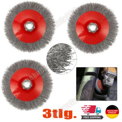 3x Kegelbürste Gewellt M14 Drahtbürste Scheibenbürste Für Flex Winkelschleifer - Bild 1 von 4