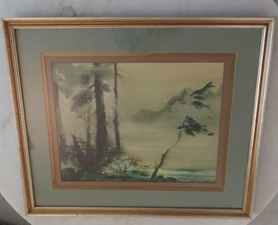 Litografia Original "Paisagem Imaginária # 1" Por Tyrus Wong - Imagem 1 de 4
