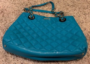 Kate Spade Gold Coast Maryanne Quilted Shoulder Chain Tote Bag Purse Turquoise - Picture 1 of 5