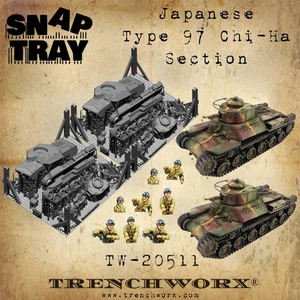 Sección Chi-Ha Tipo 97 Japonés - Bandeja a Presión - Tornillo Trenchworx Acción ¡Nuevo! - Imagen 1 de 3