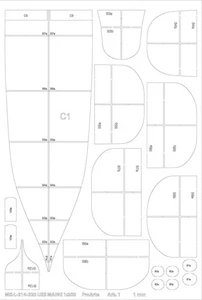 MK-L-214-220' - USS MAINE (ACR-1) 1895-98 frames - 1/200 paper model - Picture 1 of 3