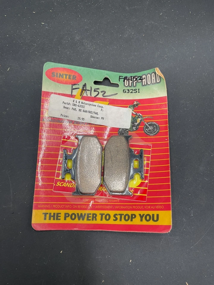 ЗАДНИЕ ТОРМОЗНЫЕ КОЛОДКИ KAWASAKI KX125 1989/94 KX250 1989/94 KX500 1989/95 SBS 632SI - Изображение 1 из 4
