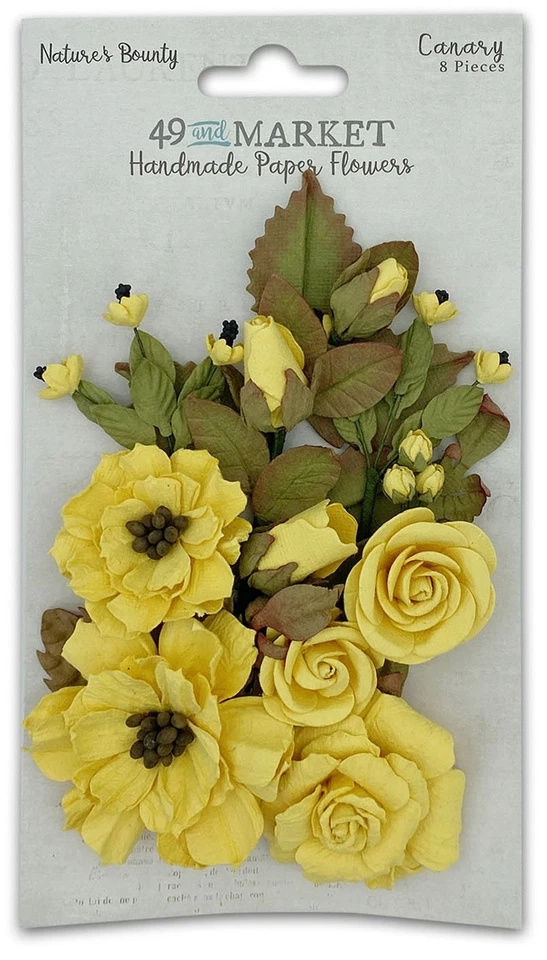 49 and Market Paper Flowers - Nature's Bounty - Canary NB40315