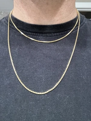 2 - Collares de oro de 14kt, ~24" y ~18" en capas. ~14-15 gramos Foto 1 de 4