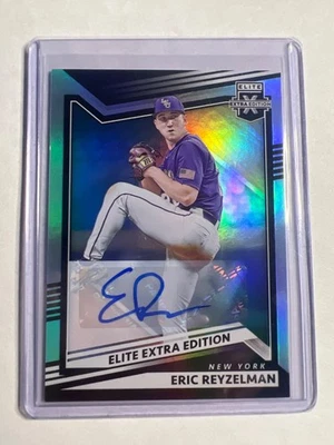 2022 Panini Elite Extra Edition Eric Reyzelman Auto #160 New York Yankees LSU - Image 1 of 2