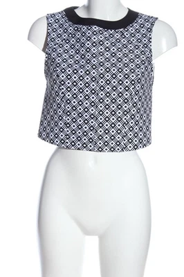 ASOS PETITE Top recortado Mujeres Top Talla EU 38 blanco-negro look casual - Imagen 1 de 4