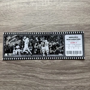 Biglietto debutto Luke McCaffrey autografato NCAA College Stub firmato Nebraska - Foto 1 di 4