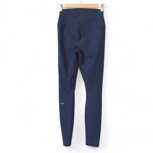 Alo Yoga High Waisted Ripped Warrior Leggings, Small, Blue Cutout Full Length - Picture 1 of 9