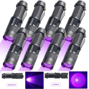 4/6/8X Lámpara UV LED Linterna 395nm Zoom Escorpión Ámbar Luz Negra - Imagen 1 de 21