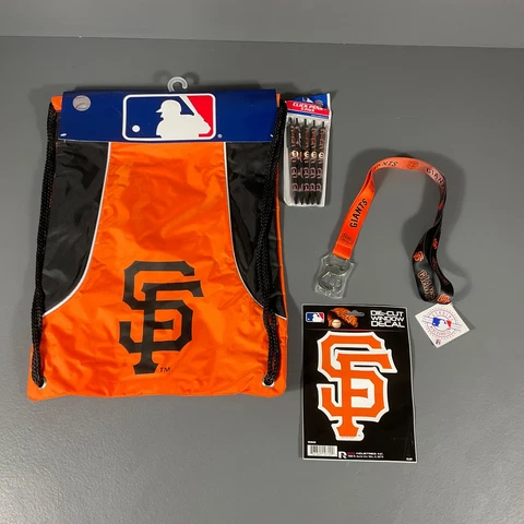 San Francisco Giants Bag, Lanyard, Click Pens, Decal MLB Ultimate Fan Gift Lot Cover