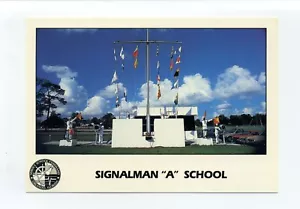 Postal de la Marina de los Estados Unidos de 4" x 6", Orlando FL, entrenamiento, escuela Signalman "A", marineros - Imagen 1 de 2