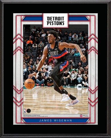James Wiseman Detroit Pistons 10.5" x 13" Sublimated Player Plaque Cover