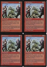 MTG: NO QUARTER Tempest RARE; played, Excellent condition x4