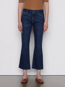 Frame Denim Le Crop Mini Boot Flared Bootcut Jeans Cropped Mid-Rise Blue Size 26 - Picture 1 of 8