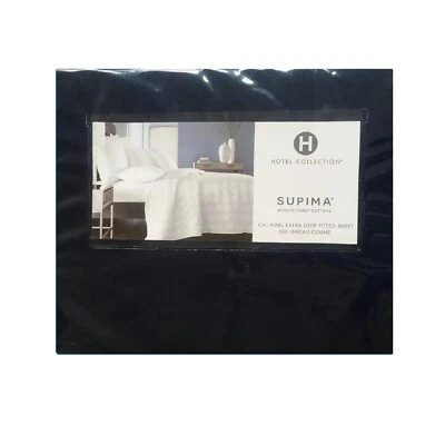 Nueva Sábana Ajustable NAVY Hotel Collection 680 TC 100% Algodón CAL KING EXTRA PROFUNDA Foto 1 de 4