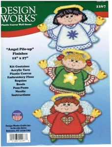 ANGEL  PILE UP  Wall Hanging  PATTERN  7ct  plastic canvas PATTERN     (#TF001) - Picture 1 of 1