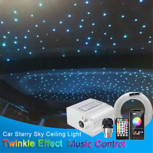 10W Twinkle Meteor Fiber Optic LED Car Ceiling Starry Sky Lights APP RF Control