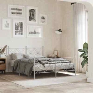 Estructura de Cama con Cabecero Somier Armazón Mueble de Dormitorio Metal vidaX - Imagen 1 de 18