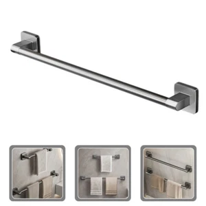 Wall Mount Towel Bar Heavy Duty Holder Nail-Free Hanger Bathroom Drying Rack - Picture 1 of 12