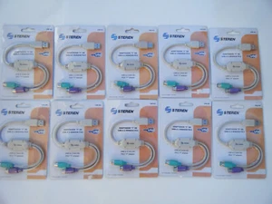 10 steren usb y adapter to 2 mini din ps/2 y adapter - Picture 1 of 3