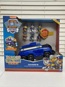 Paw Patrol Chase’s Total Team Rescate Policía Crucero Vehículo 6 Cachorros TOTALMENTE NUEVO - Imagen 1 de 7
