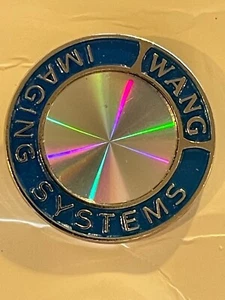 Vtg WANG Computer Professional IMAGING SYSTEMS Pin Promo PC Advertising NIP 80's - Picture 1 of 1