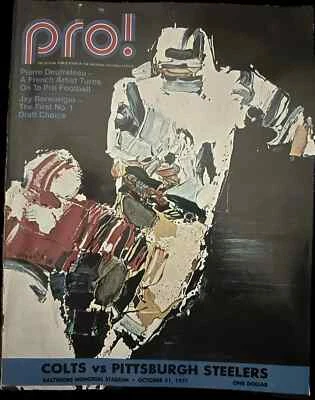 1971 Pro! Baltimore Colts vs. Pittsburgh Steelers Official Program NFL D/3/4/43 - Image 1 of 2