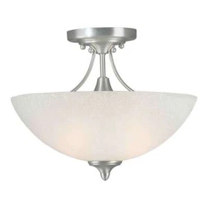 Forte Lighting 2 Light Semi Flush Mount in Brushed Nickel - 2378-02-55 - Picture 1 of 1