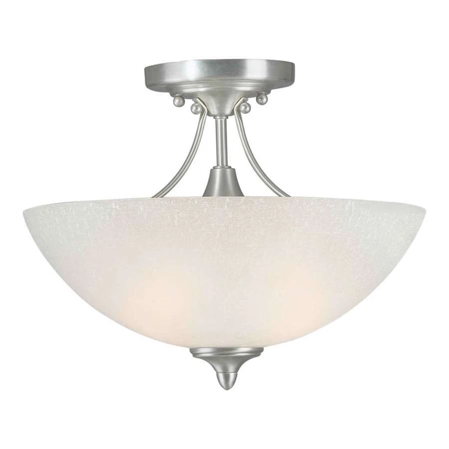 Forte Lighting 2 Light Semi Flush Mount in Brushed Nickel - 2378-02-55 - Image 1 of 1