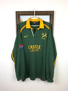 Vintage 90's Nike South Africa Rugby Union Long Sleeve Jersey Mens Shirt Size L - Picture 1 of 14