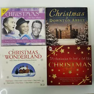 Christmas CD Box Set Lot 4 PACK Downtown Abbey Sinatra Como Crosby Lanza Martin - Picture 1 of 4