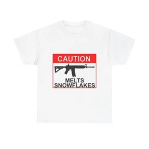 Unisex Tee Caution AR-15 Melts Snowflakes Sign - Picture 1 of 53