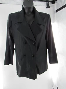 Women's Rouge Black Solid Double Breast Blazer Size Medium EUC - Picture 1 of 4